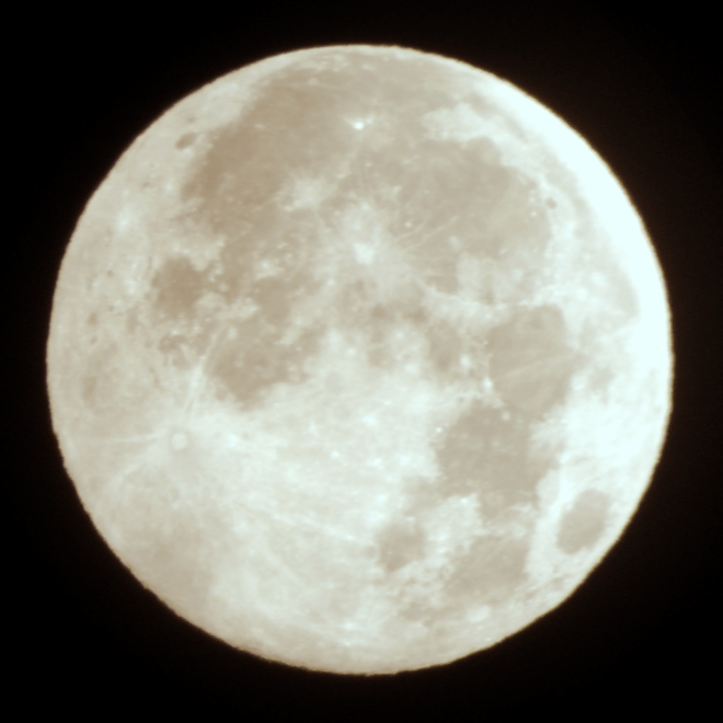Full moon through telescope