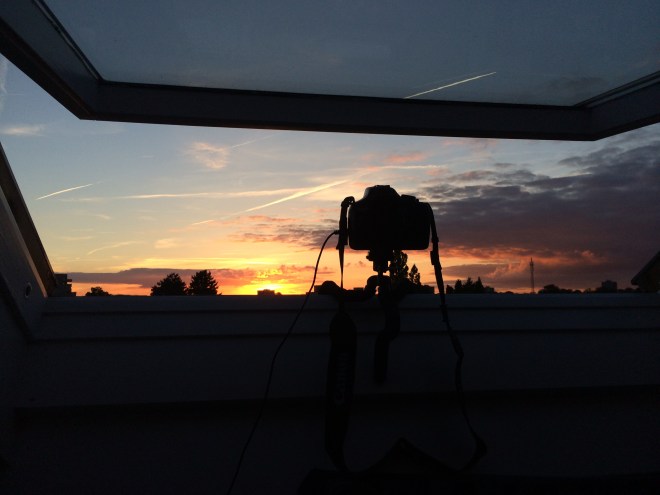 DSLR recording the sunset