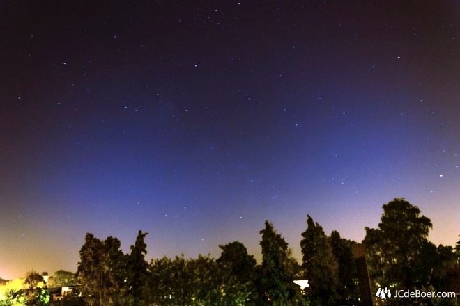 Very, very faint milky way over Enschede